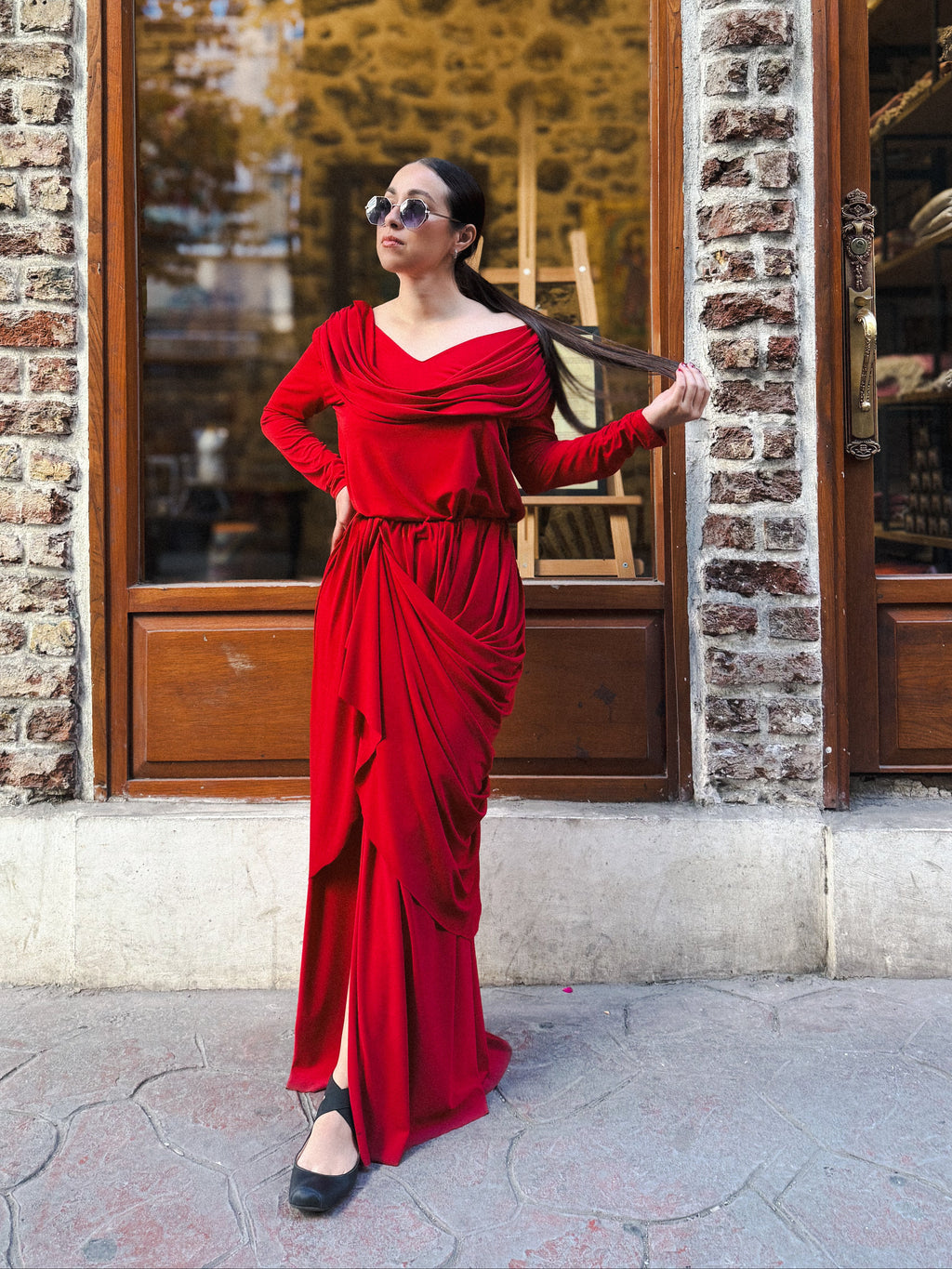 Crimson MUSE evening dress