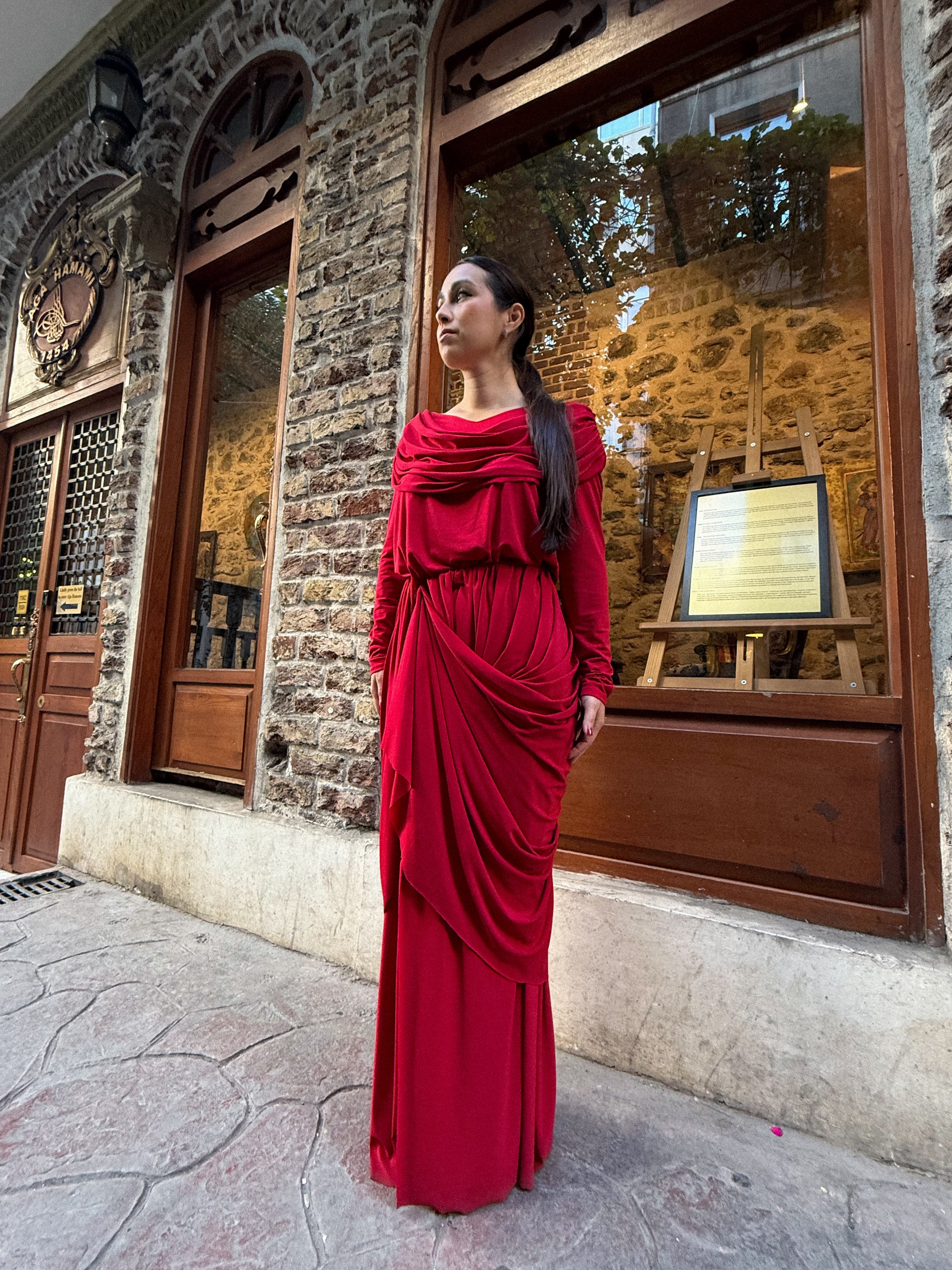 Crimson MUSE evening dress